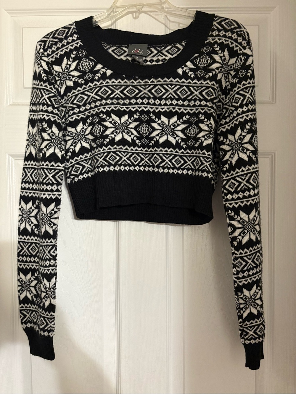 DOTS brand Black & White Cropped Sweater